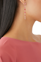 Pink Ombre Earrings, 18k Rose Gold & Diamonds